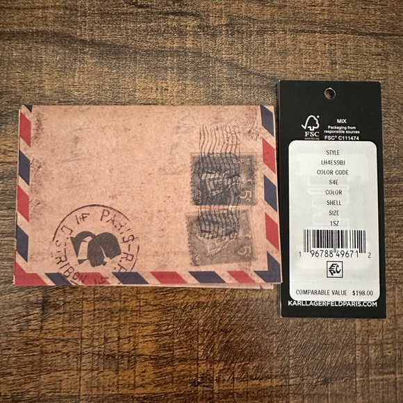 KARL LAGERFELD PARIS Maybelle Crossbody Camera Bag Shell/Tan/Beige color - Picture 16 of 16